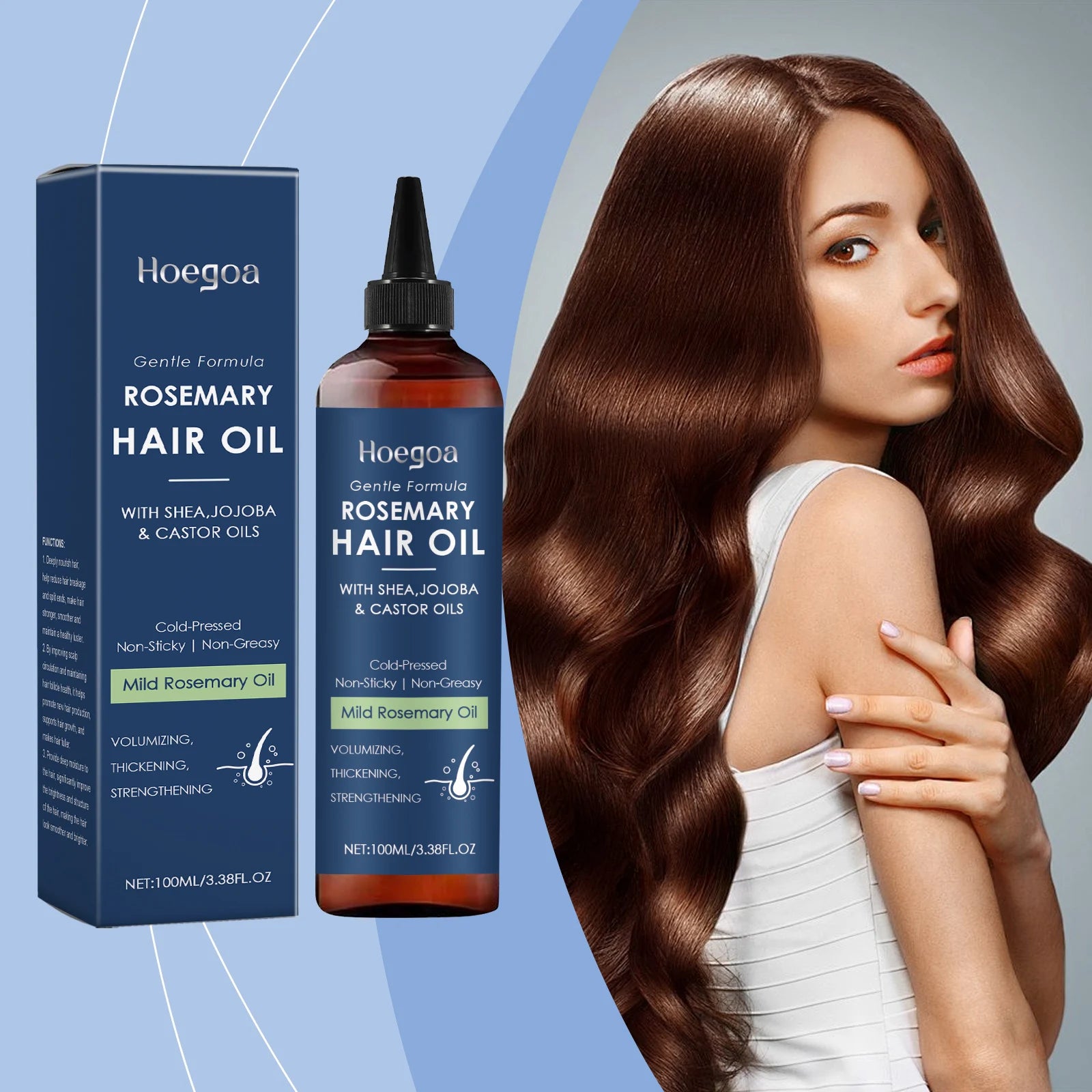 Rosemaries Oil For Hair Growth Infused,Hair Strenghtening Treatmenting,Nourishing Volumizing,With Jojoba Oil Castor Oil 100ml
