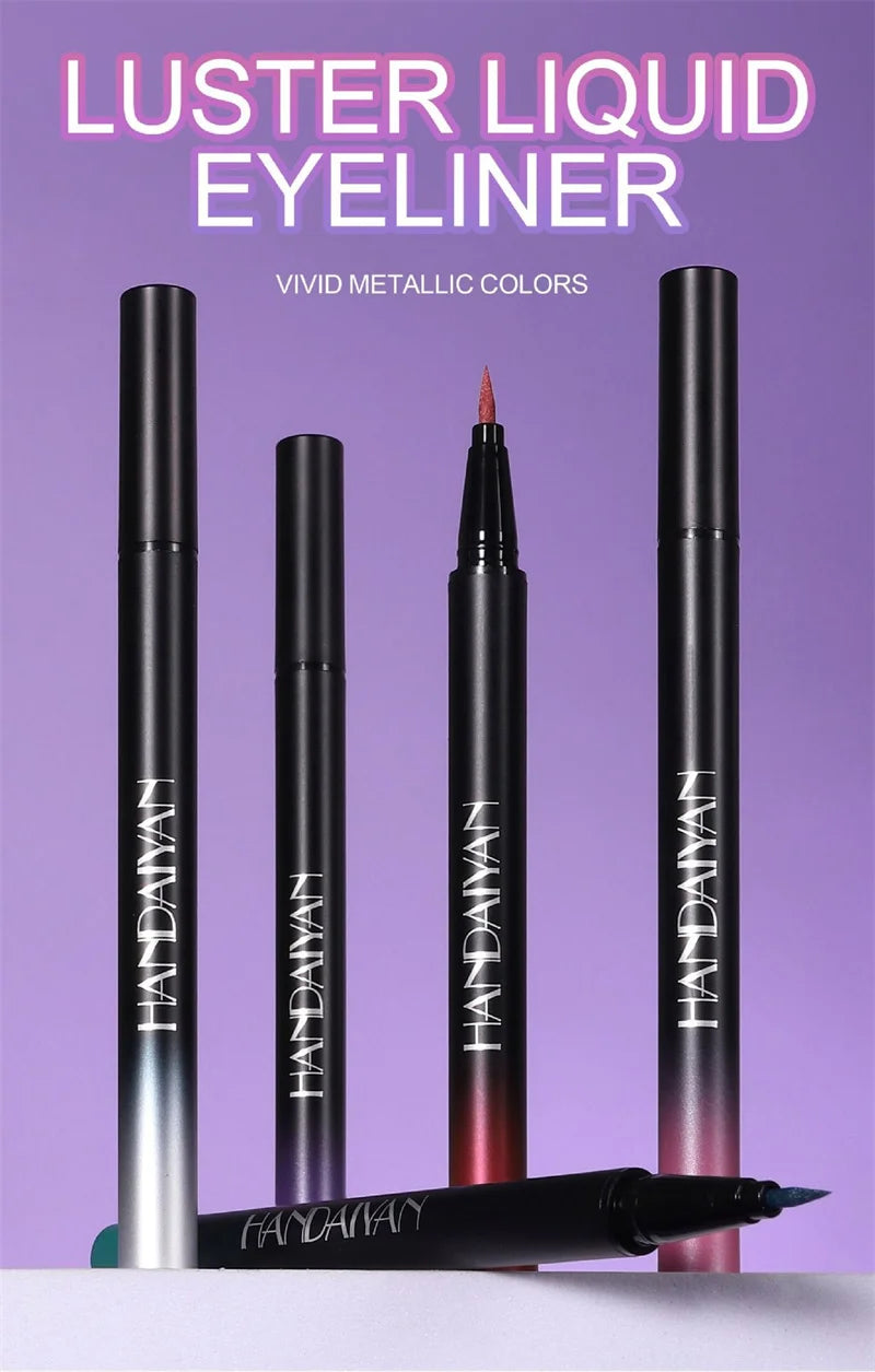 Glitter Liquid Eyeliner Pencil Waterproof Purple Pink Blue Eye Liner Pen Long Lasting Quickily Drying Eyes Makeup Cosmetics