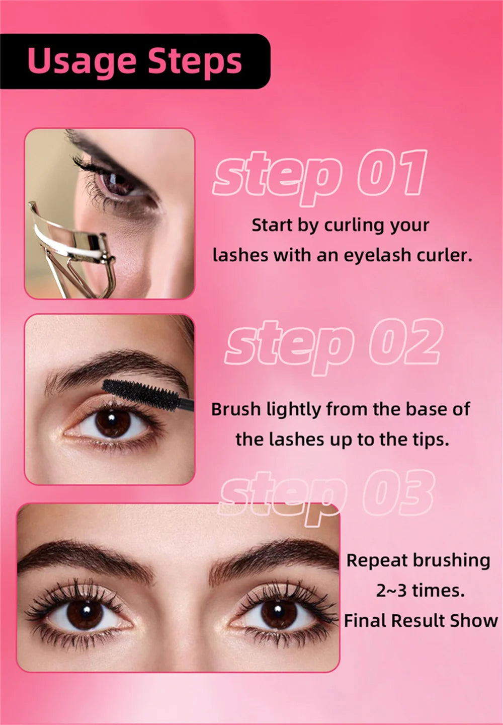 Eyelashes Lengthening Mascara Waterproof Long Lasting Silky Lash Black Eyelashes Extension Make Up Beauty Eye Korean Cosmetic