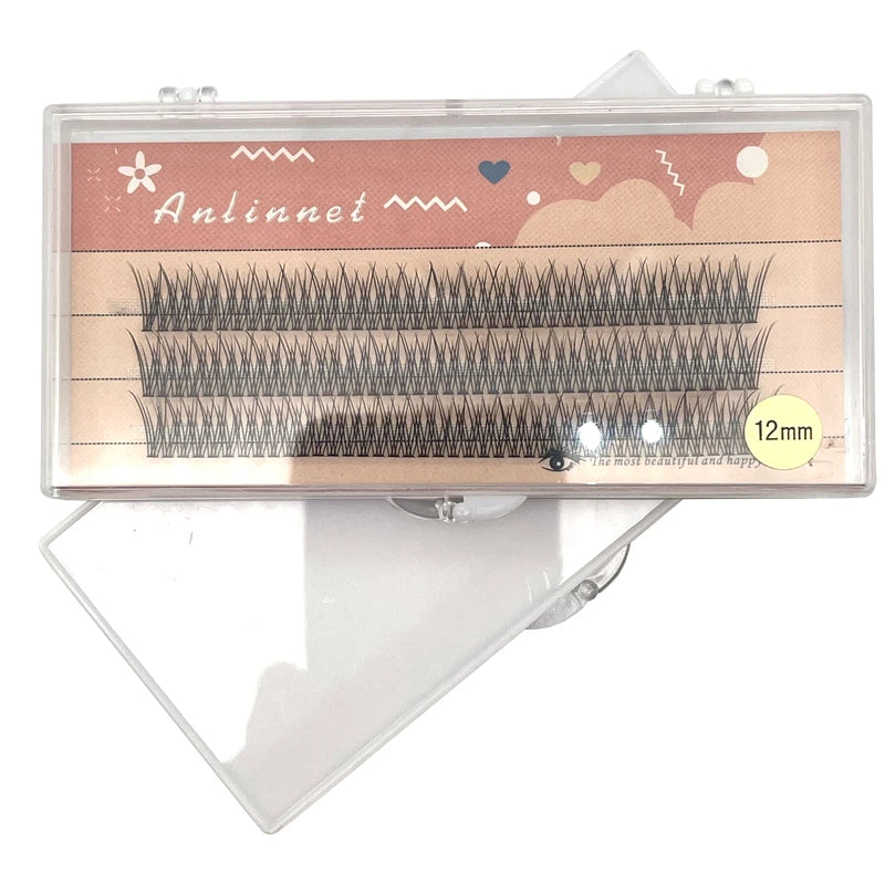 120 Clusters Fishtail Eyelashes Natural Grafted Eyelashes Professional Eyelash Extension Makeup A-Type Eyelashes Fairy Eyelashes
