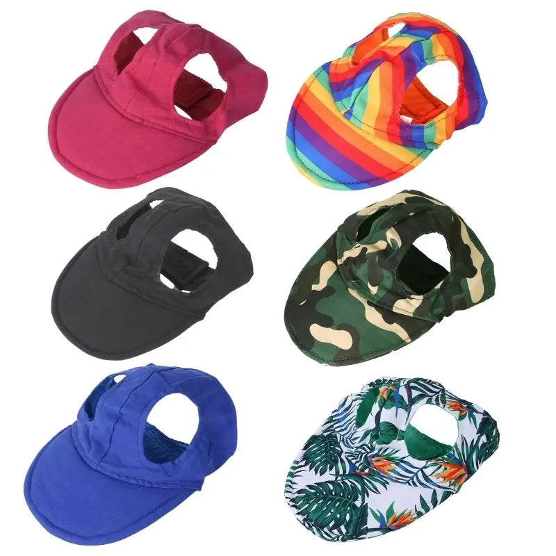 Summer Pet Baseball Cap Pet Hat With Ear Holes Sunscreen Dog Cap For Large Medium Small Dogs Outdoor Hiking Hat Pet Accessories