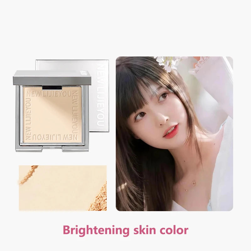 Waterproof powder with mirror, durable makeup, full face coverage, compact powder, cosmetics base, 3 colors