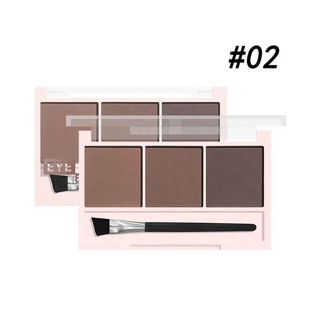 3 Colors Eyebrow Powder Shadow 3D Eyebrow Shape Waterproof and Sweat-proof Natural Long-Lasting Eyebrow Powder