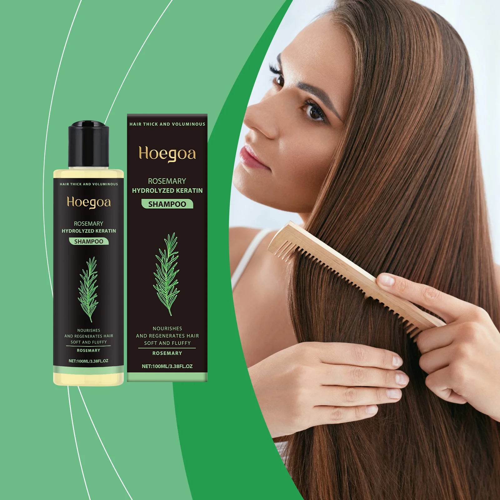 Rosemary Shampoo Hair Growth Deep Cleansing Scalp Anti Dandruff Oil Control Strengthening Root Nourish Hair Volumizing Shampoo