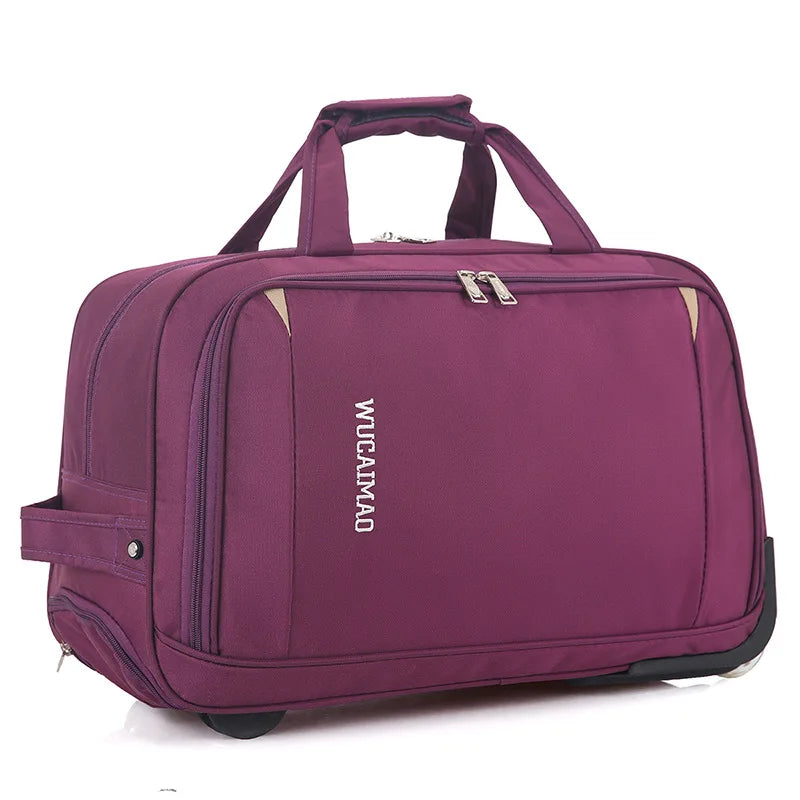 New Trolley Wheeled Carrying Bag Rolling Suitcase Bag Waterproof Travel Duffle Bag with Wheels Carry on Luggage Suitcase
