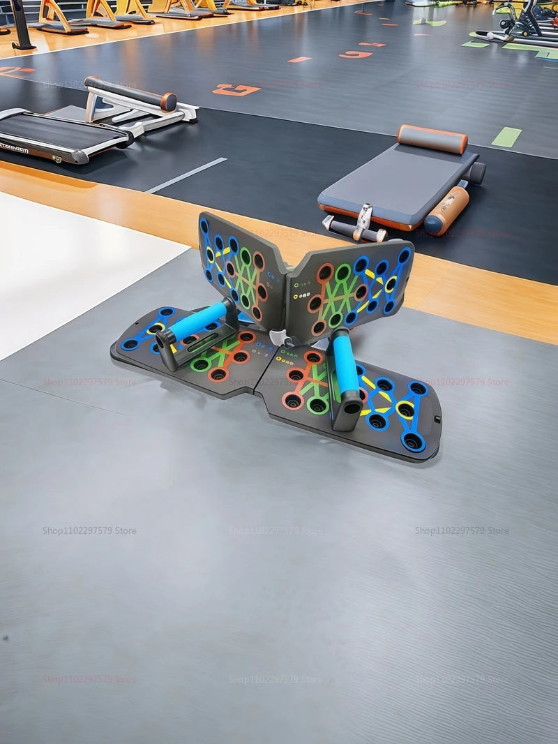Multifunction push-up board kit with handle foldable fitness equipment for chest arm abdomen exercises Home gym training