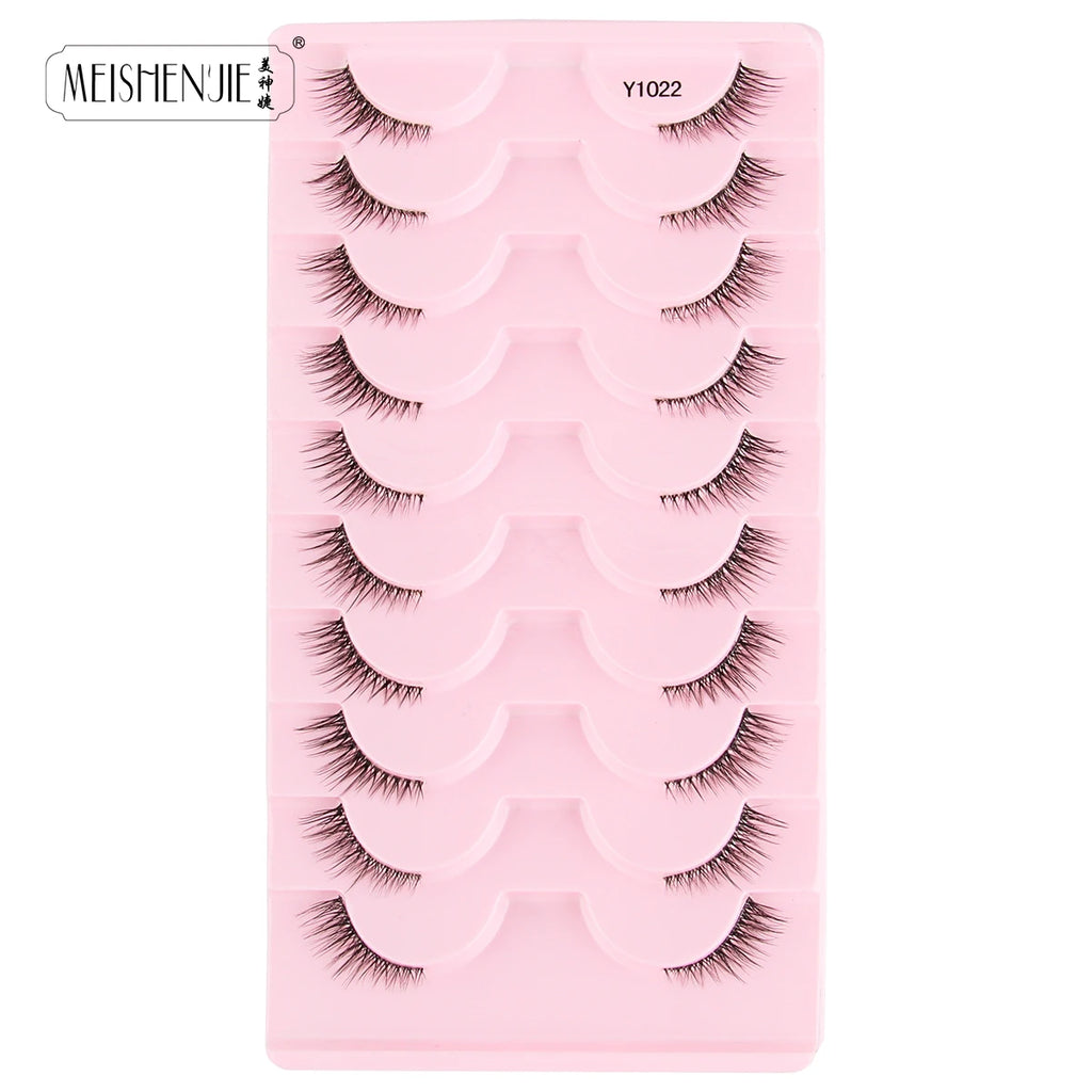 Fake Eyelashes Hot 3/10 Pairs Half Lashes Cat Eye Natural Long Fluffy 3D Mink Lashes Handmade Make up Tools maquillaje Faux Cils