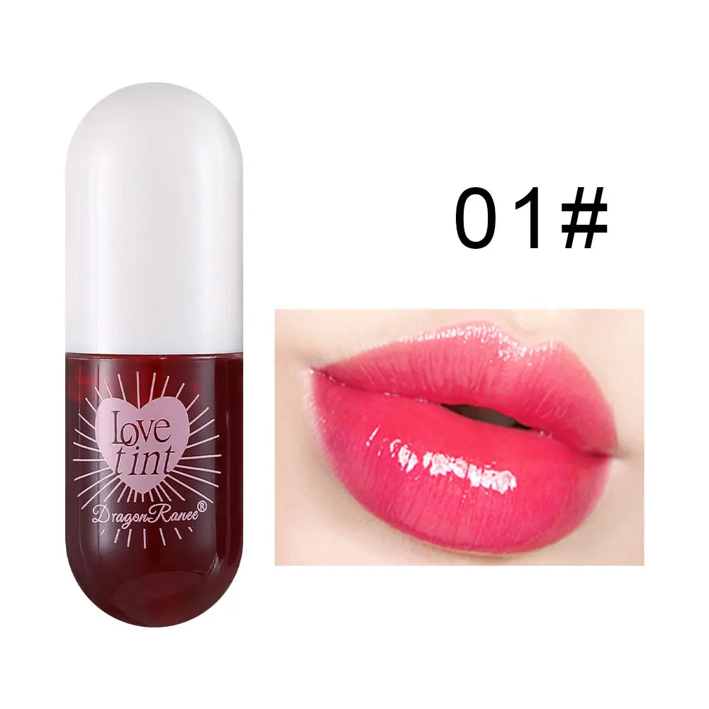 Mirror Lipstick, Water-Dyed Lip Liquid, Lip Glaze, Water-Glossy Mirror Glass Lipstick, Long-Lasting, Not Easy to Stick to the Cup, Lip Glaze, Light and Compact Lip Glaze