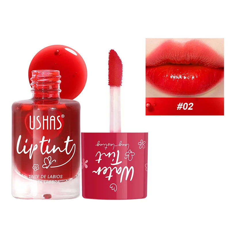 Hot Juice Red Lip Gloss Black Mirror Glass Water Light Clear Lip Glaze Waterproof Non Stick Liquid Lipstick Nude Lip Tint Makeup