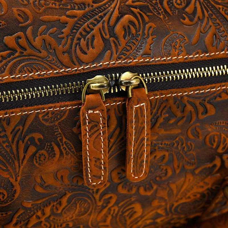 Fashionable Style Men's Leather Travel Handbags Real Cowhide Leather Duffle Bags For Man Male Weekend Bags With Shoe Pocket