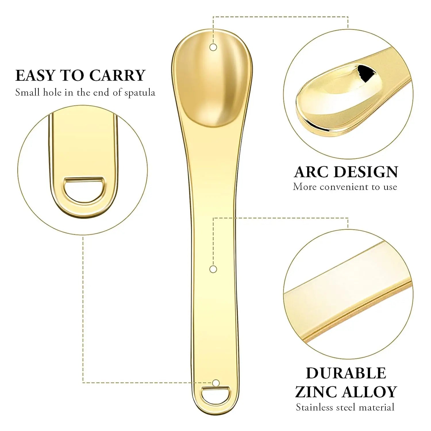 1Pcs Metal Makeup Spatula Mini Spoon Eye Cream Massage Sticks Beauty Scoop for Facial Cosmetic Face Cream Reduce Eye Wrinkles