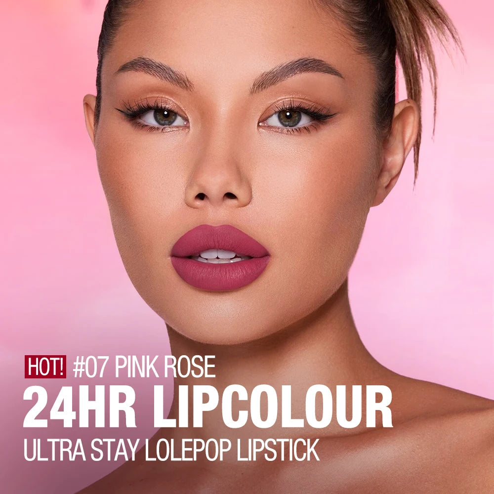 O.TWO.O Newest Lipstick Waterproof Makeup Lip gloss Rose Rouge Silk Liptint Matte Sexy Red Lip Stain Liquid Lipgloss