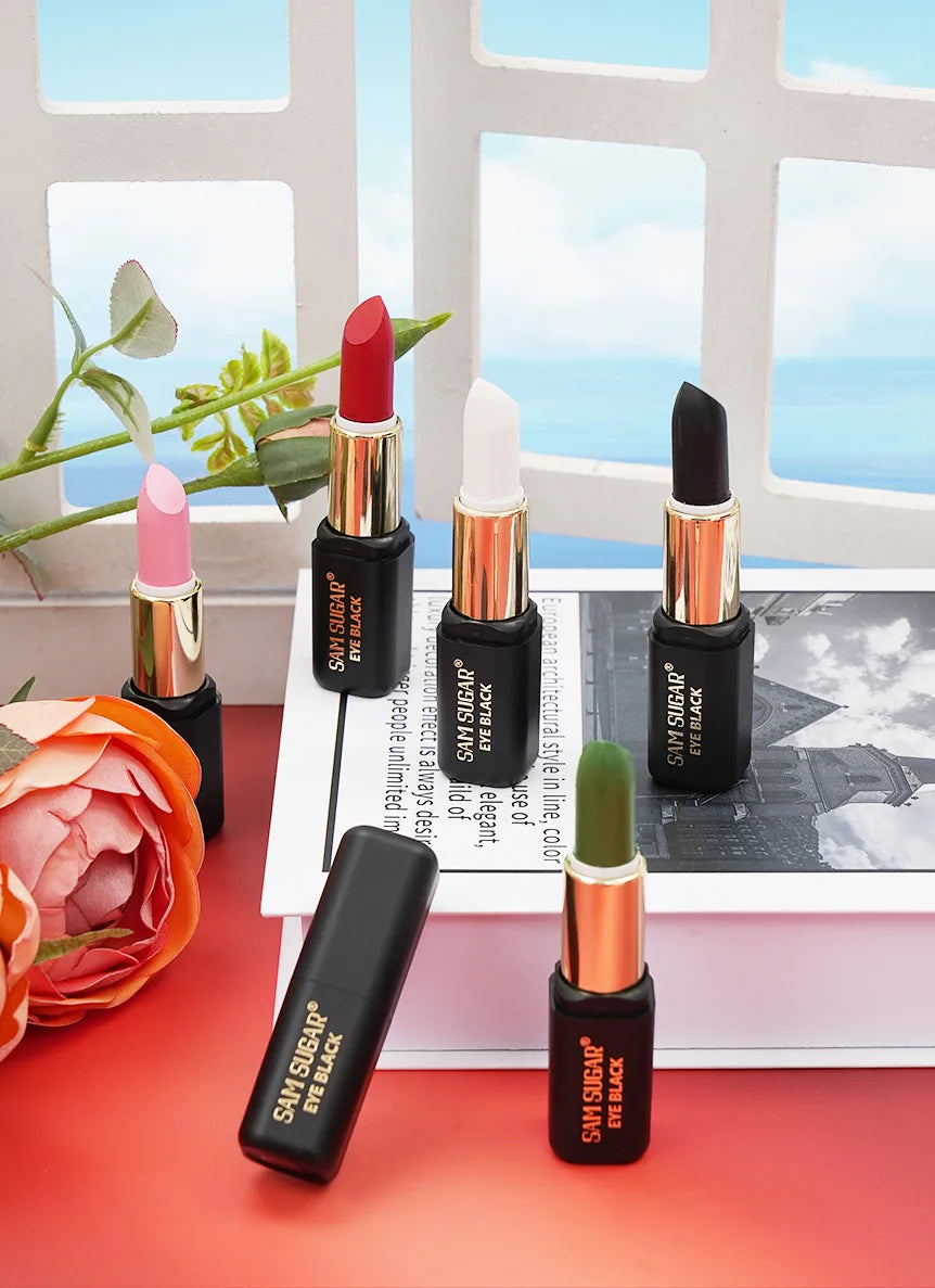 Halloween lipstick dark matte matte waterproof long-lasting non-stick cup olive green white lip glaze