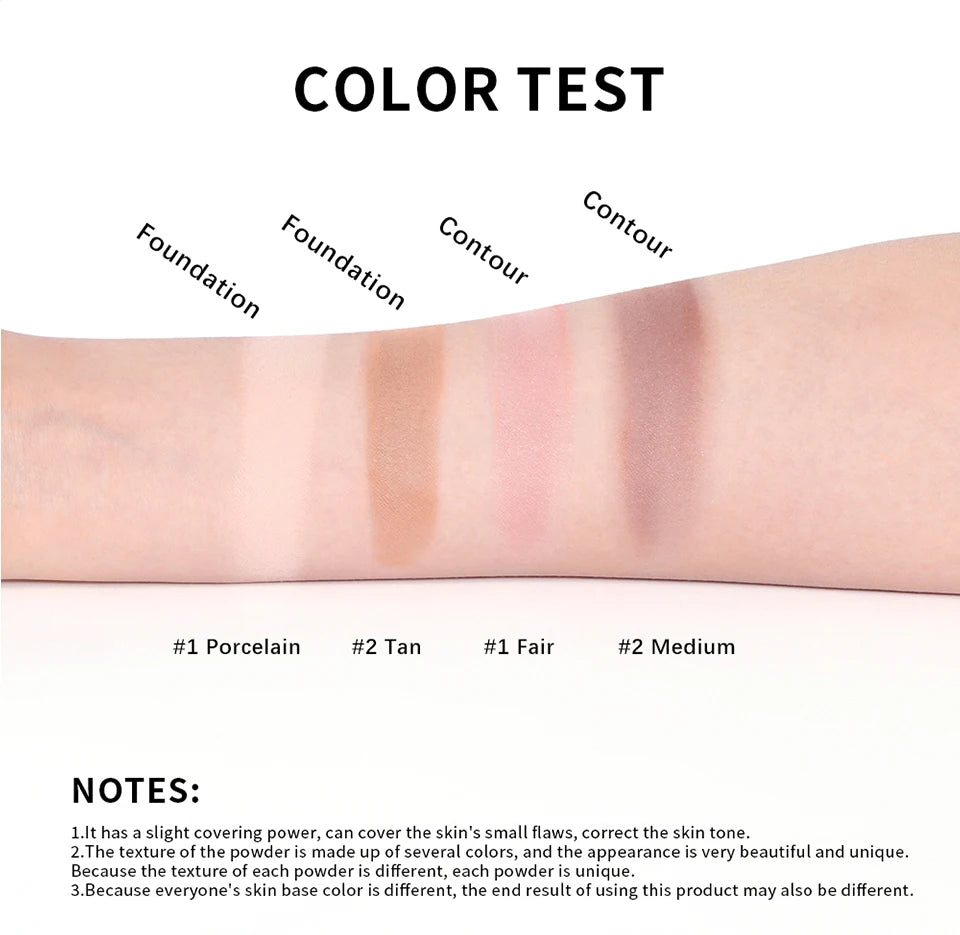 NEW YORK Baked Brighten Color Correcting Powder Foundation Fair Buildable Light to Medium Coverage Demi-Matte Natural Finish