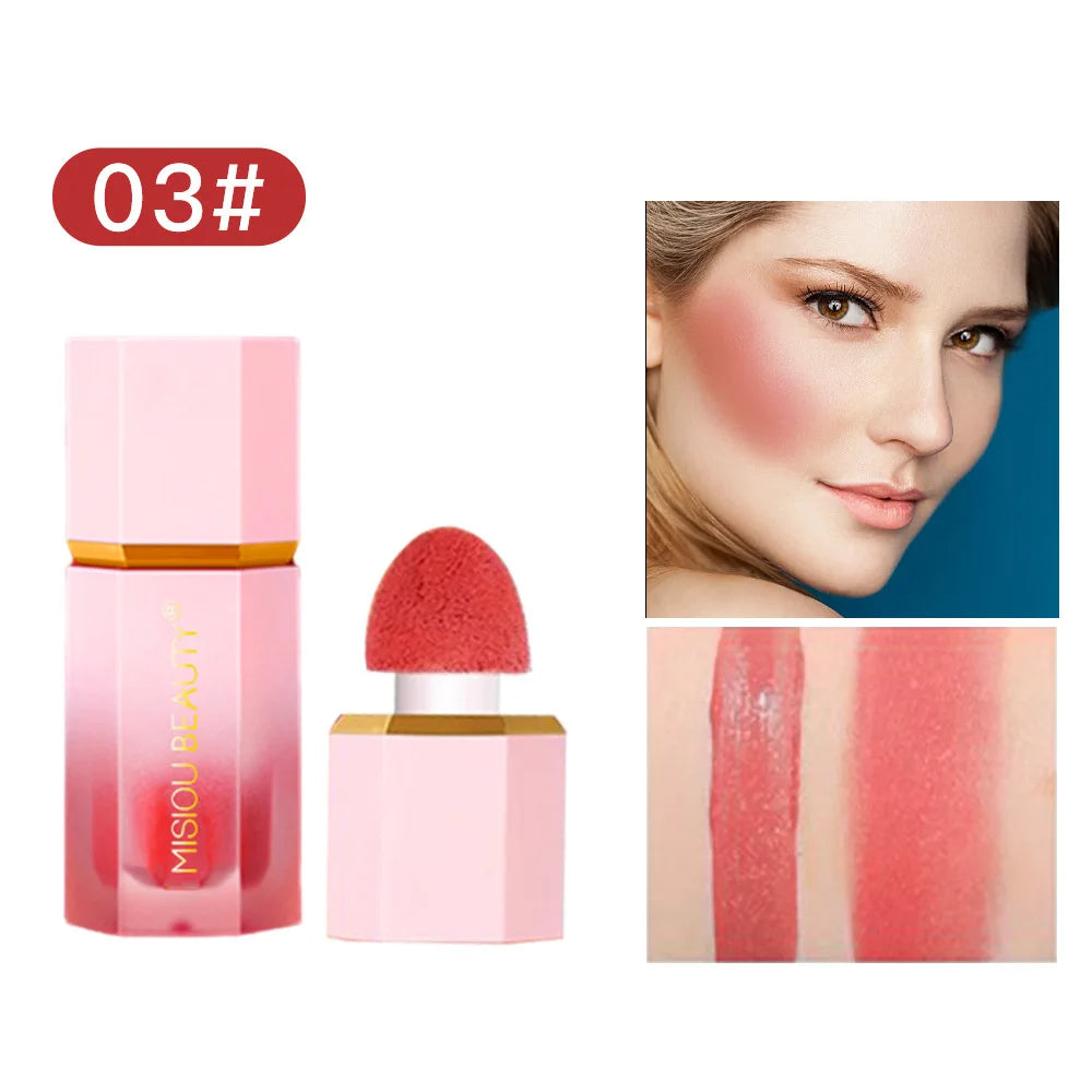 8 Colors Liquid Blush Waterproof Multi-purpose Facial Nourishing Blush Stick Cheek Natural Blusher Cute Korean Makeup for Women