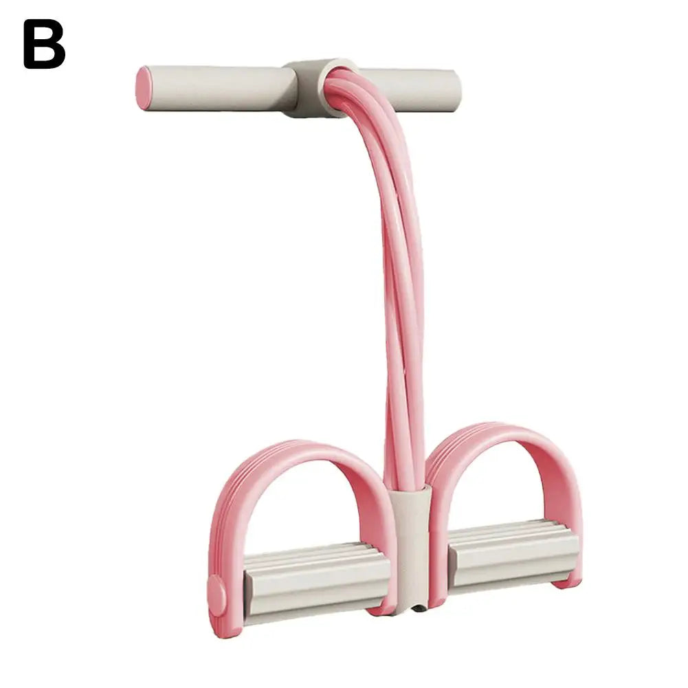 Six Tube Pedal Tensioner Portable Resistance Band Sit Up Fitness Equipment Yoga Stretching Tummy Trimmer Pull Rope