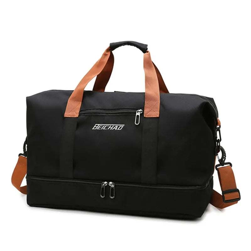 Fashion Travel Bags For Women Large Capacity Men's Sports bag Waterproof Weekend Sac Voyage Female Messenger Bag Dry And Wet