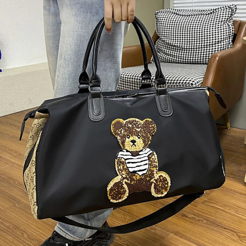 Short Distance Large Capacity Hand-held Travel Bag Crossbody Women's Luggage Storage Bag New Style Fashionable casual Bag