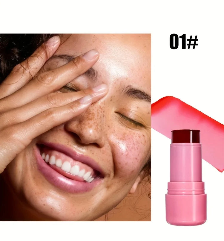 Jelly Blush Stick Lip and Cheek Stick, Multi-purpose Jelly Tint Jelly Blush, Blush Cooling Water Tint Sheer Lip & Cheek Stain