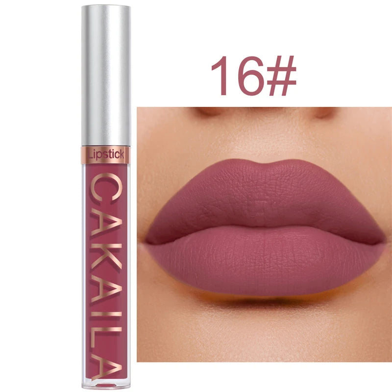 18 Colors Lipsticks Waterproof Sexy Matte Lip Gloss Women Makeup Long Lasting Red Pink Nude Liquid Lipstick Cosmetics