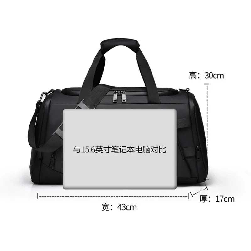New Cross-border Large Capacity Men's Business Travel Tote for Commuting, Water-resistant Gym Bag for Sports and Fitness