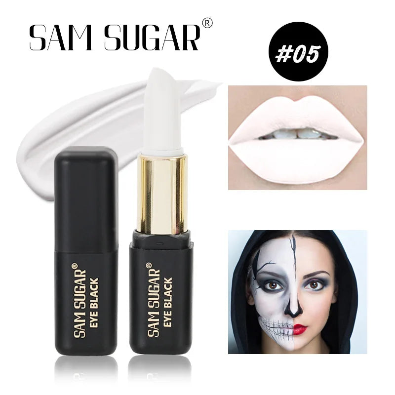 Halloween lipstick dark matte matte waterproof long-lasting non-stick cup olive green white lip glaze
