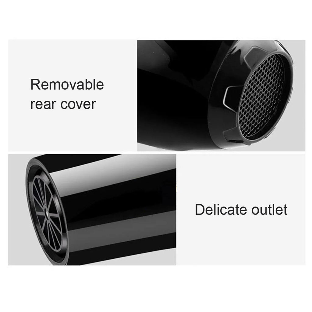 Household Hair Blow Dryer 2200W Black Heat Blower Dryer Beauty Salon Portable Hair Blow