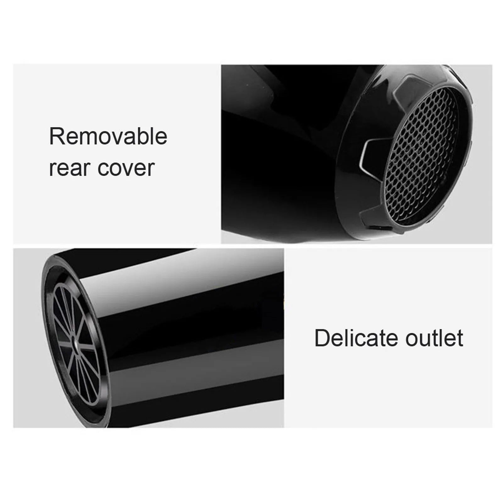 Household Hair Blow Dryer 2200W Black Heat Blower Dryer Beauty Salon Portable Hair Blow