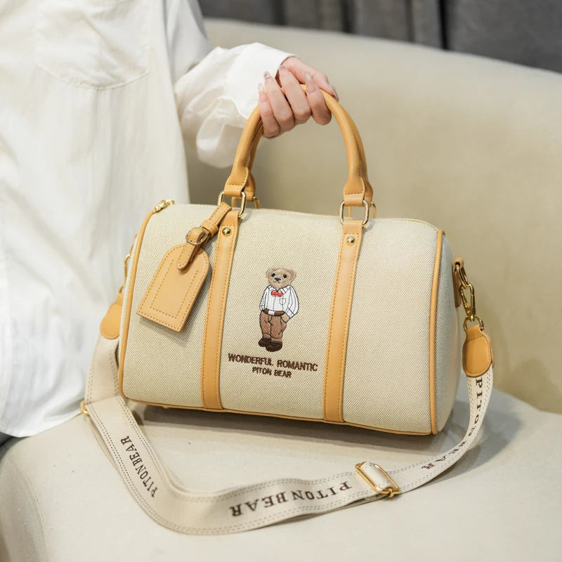 New Women Pillow Bag Large Capacity Fashion Lightweight Luggage Travel Bag Designer Retro Female Handbag Shoulder Crossbody Bags