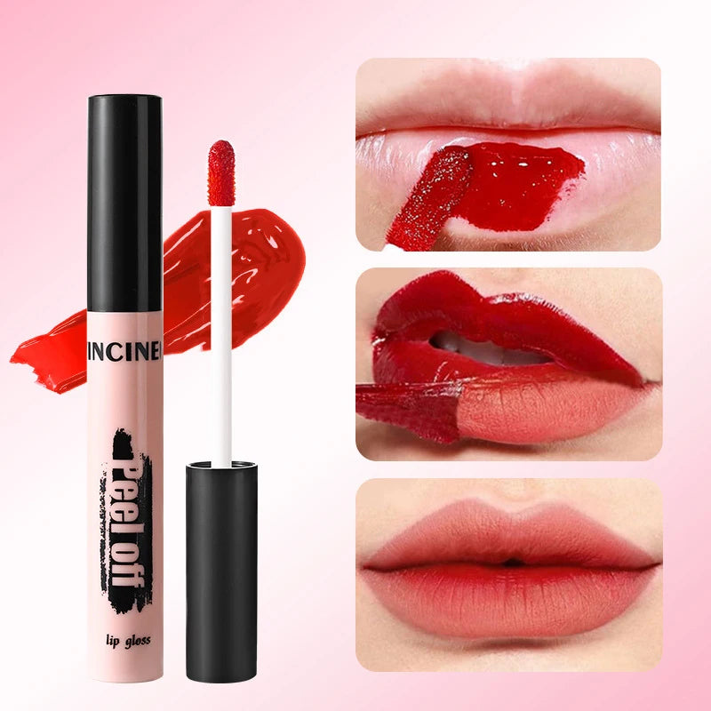Peel Off Lipstick Matte Pink Tattoo Lip Gloss Waterproof Lipliner Long Lasting Matte Brown Lip Tint Tear-off Lip Stain Cosmetics