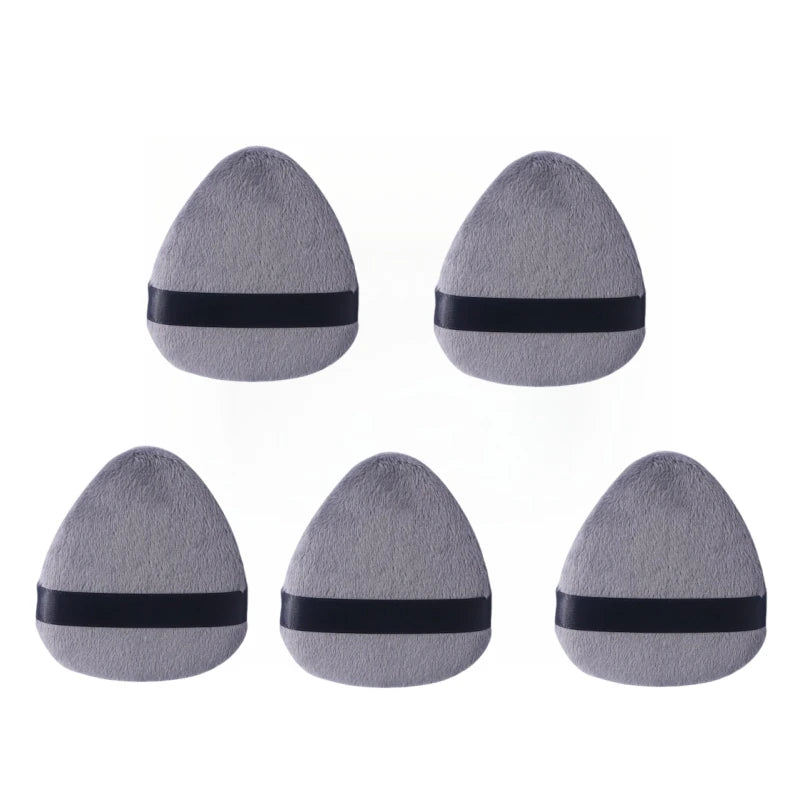 1/2/5pcs Large Tongue Water Drop Powder Puff Setting Loose Powder Flocking Soft Cosmetic Puff Triangle Pointed Makeup Tools