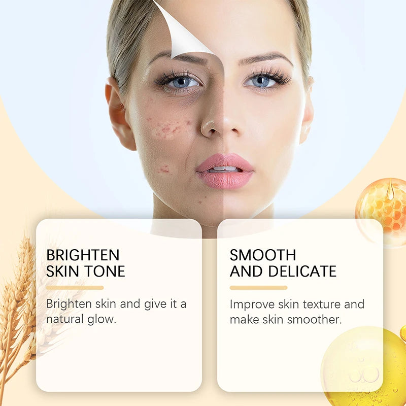 Beauty Rice Honey Facial Skincare 3pieces Set Moisturizing Arbutin Serum Milk Toner Smear Glow Mask Korean Brand Facial Skincare
