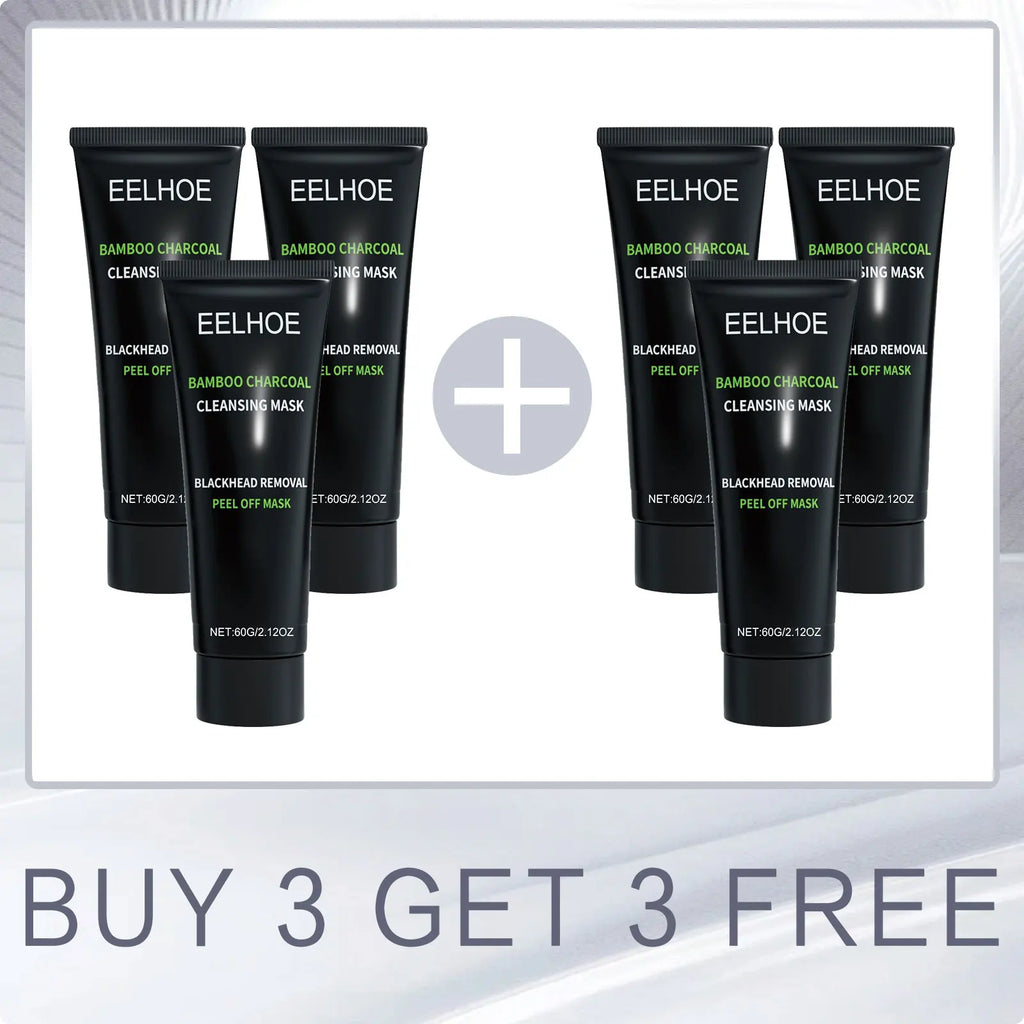 EELHOE Bamboo Charcoal Mask Blackhead Remover Deep Cleansing Shrink Pores Skin Tightening Rejuvenate the Face Tear Peel off Mask