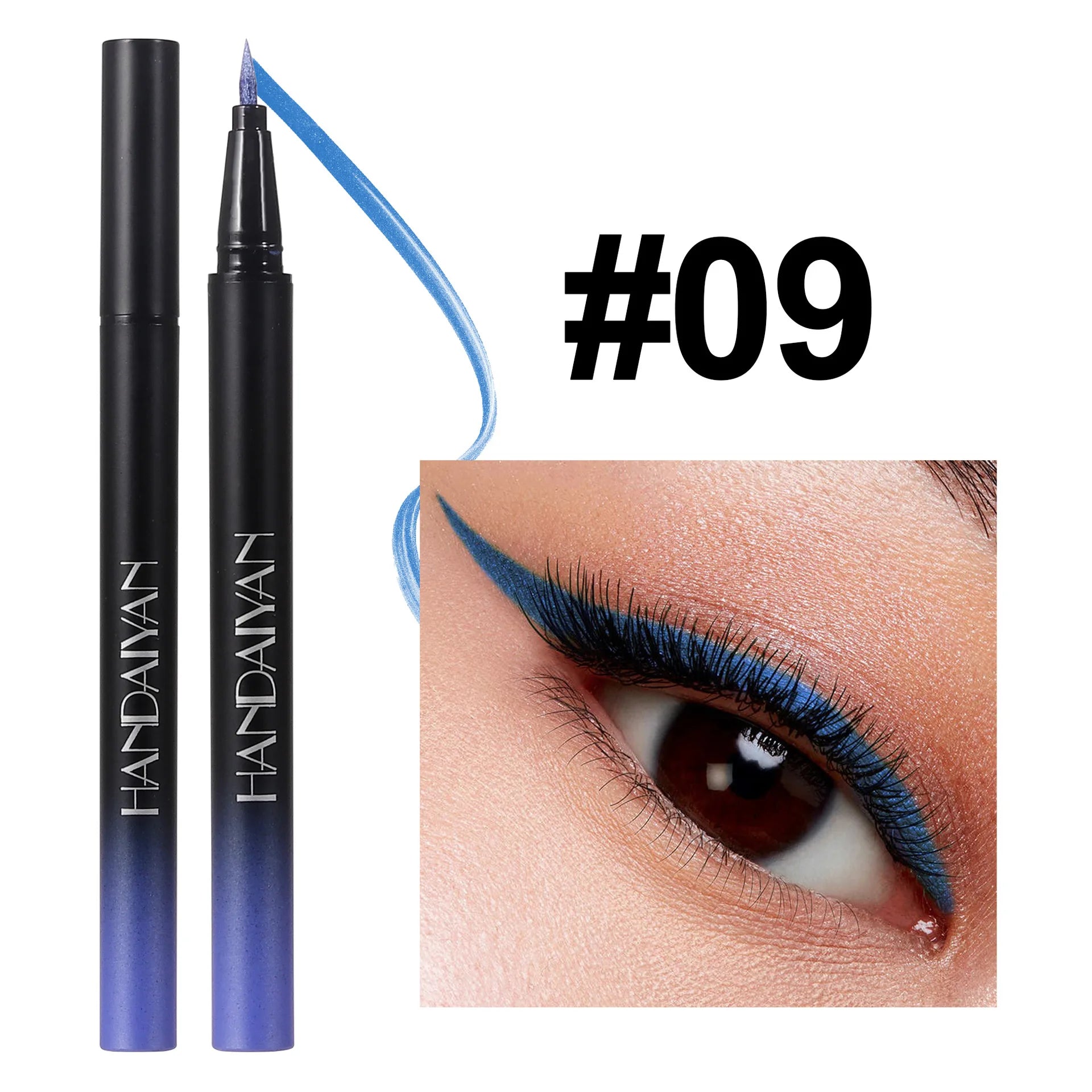 Glitter Liquid Eyeliner Pencil Waterproof Purple Pink Blue Eye Liner Pen Long Lasting Quickily Drying Eyes Makeup Cosmetics