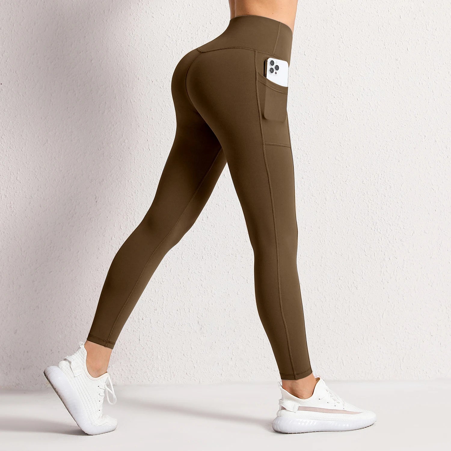 Pockets Fitness High Waist Gym Leggings Women Autumn Skinny Stretch Athletic  Leggings Women Running Outdoors Pockets Pants