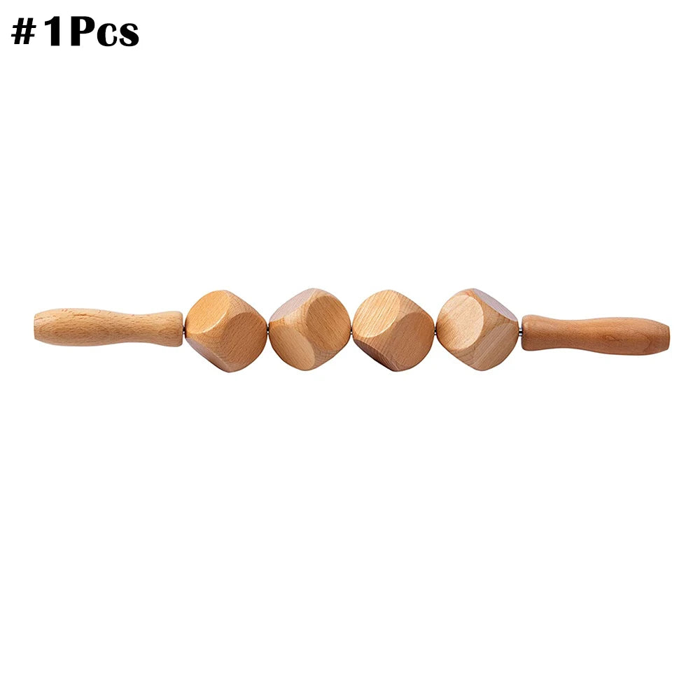 Wooden Therapy Massager Lymphatic Drainage Anti Cellulite Maderoterapia Kit - Body Contouring, Belly Waist Muscle Massage Relax