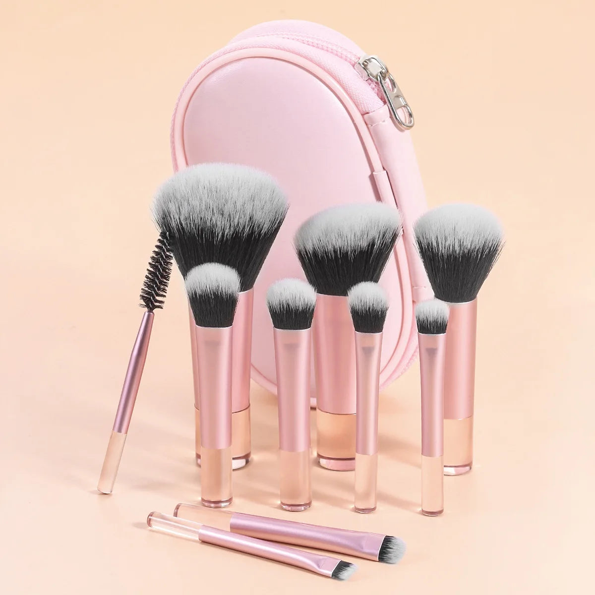 10 color Mini makeup brush Travel portable Makeup Tool - Palm Brush Professional Makeup tool set gift