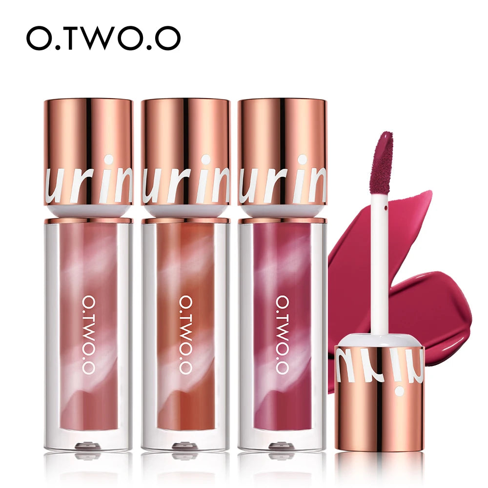 O.TWO.O Newest Lipstick Waterproof Makeup Lip gloss Rose Rouge Silk Liptint Matte Sexy Red Lip Stain Liquid Lipgloss