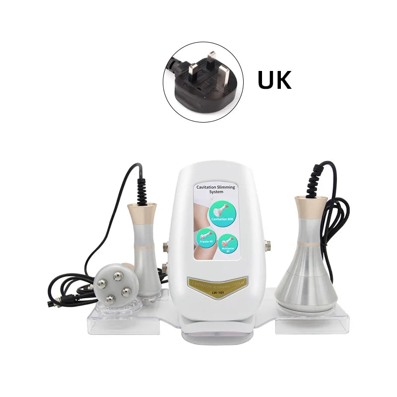 Ultrasonic 80KHz 3 in 1 Cavitation RF Facial Body Shaping Massage Fat Cellulite Skin Tightening Loss Burner Lifting Beauty Devic