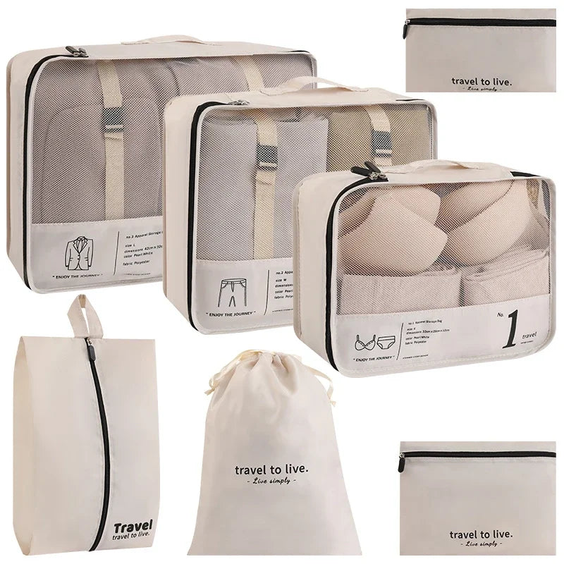 7Pcs/Set Travel Bags New Large Capacity Storage Organizer Suitcase Packing for Portable Clothes Underwear Cosmetic Travel Bag