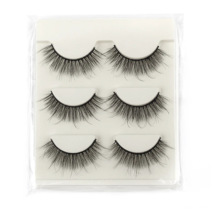 Fake Eyelashes Hot 3/10 Pairs Half Lashes Cat Eye Natural Long Fluffy 3D Mink Lashes Handmade Make up Tools maquillaje Faux Cils