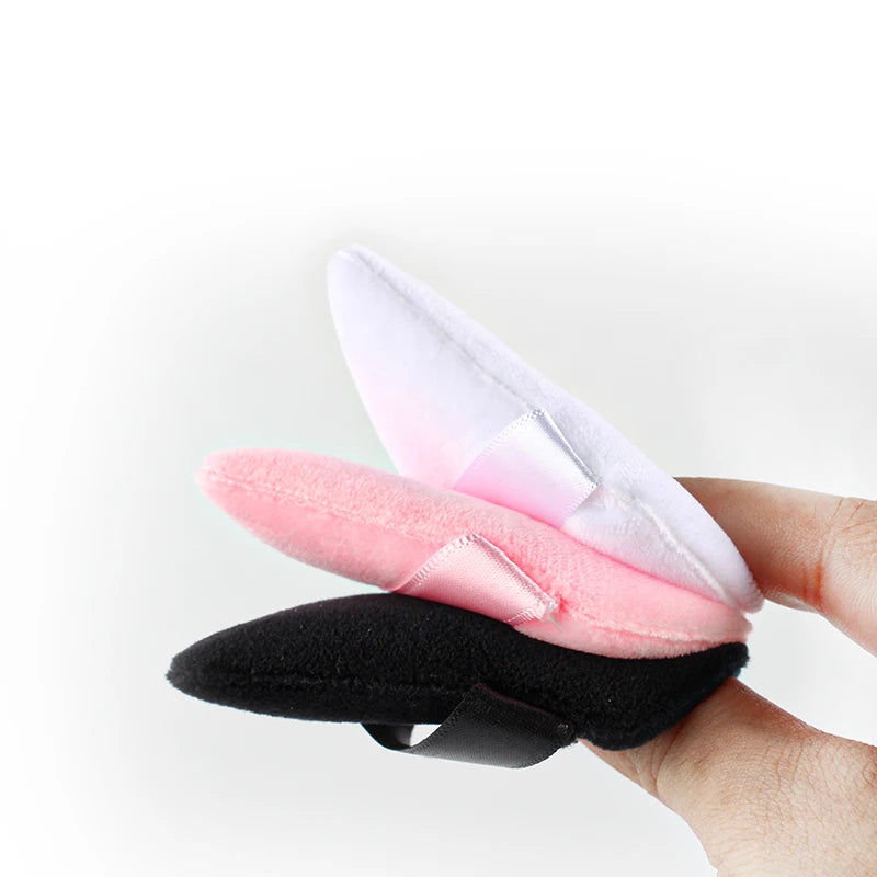 Triangle Velvet Powder Puff 1/2/3/6Pcs Face Mini Make Up Sponges Reusable Washable Cosmetic Eye Beauty Makeup Tool Accessories