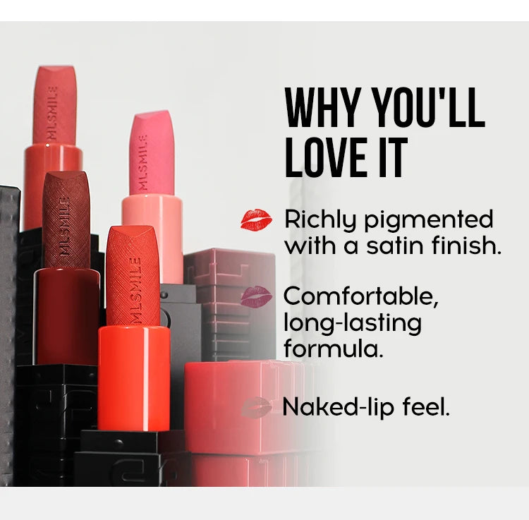 Velvety Matte Lipstick, Richly Pigmented With A Satin Finish Long-Lasting Matte Lip Gloss, Full Coverage Creamy Lipstick