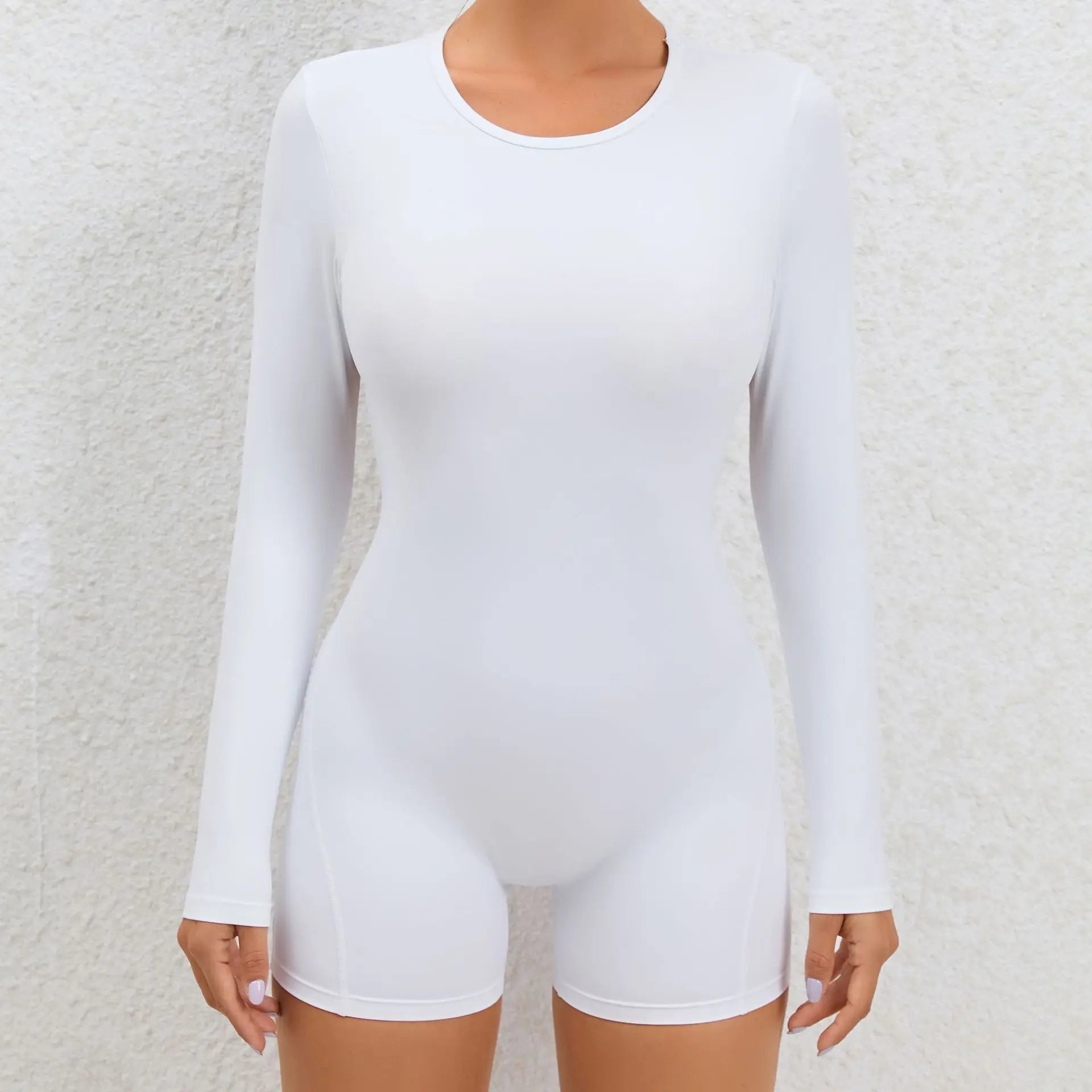 Long Sleeve Bodysuit Women No Padding Yoga Gym Jumpsuit Fitness Sport Overalls Sportswear Mono Mujer Navy Blue Black Gray White