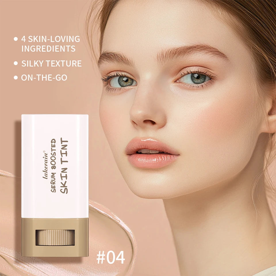 Foundation Tint Stick Balm Serum Boosted Skin Tint Foundation Stick Plumper Hight Coverage Travel Bronze Foundation Stick Makeup