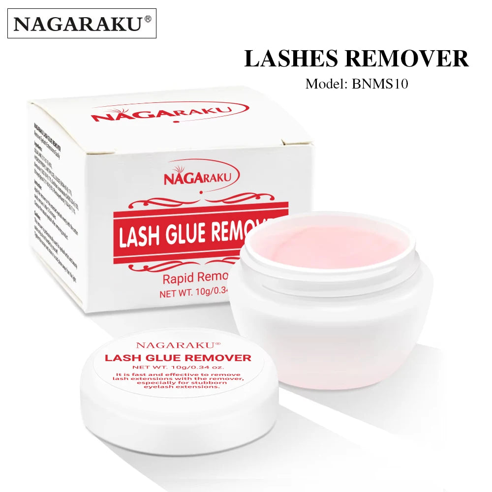 NAGARAKU Fast Remove Safe Eyelashes Glue Remover Eyelash Extension Remover Non-irritating Makeup Tool Lemon Strawberry Flavor