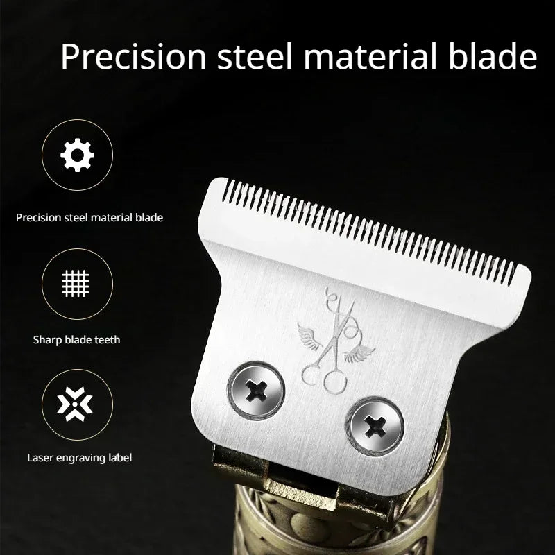 Hair Clipper for Men Resuxi LM-911 Hair Trimmer Retro Charging Pusher with Base  Hair Cutting Machine