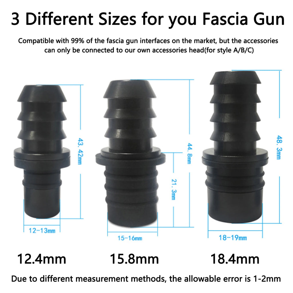 1 Pc Claw shape Silicone Fascia Gun Massage Head With 3 Sizes Of Connectors, 12-13mm/15-16mm/18-19mm,  Full Body Muscle Massage