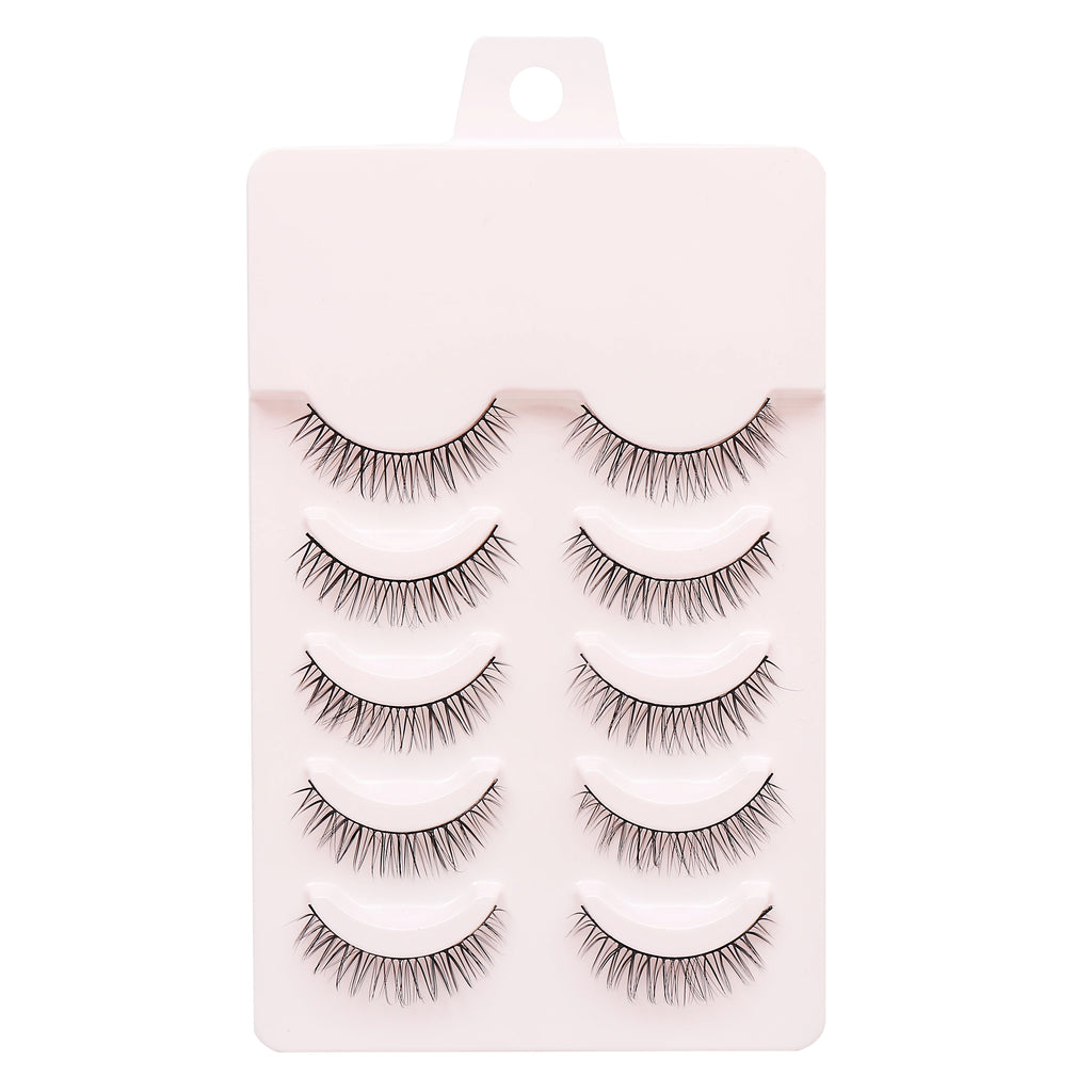 New 5 Pairs Manga Lashe Soft Natural Eyelashes Thick False Eyelashes Demon Eyelashes Daily Dating Makeup Eyelashes Lashes Wispy