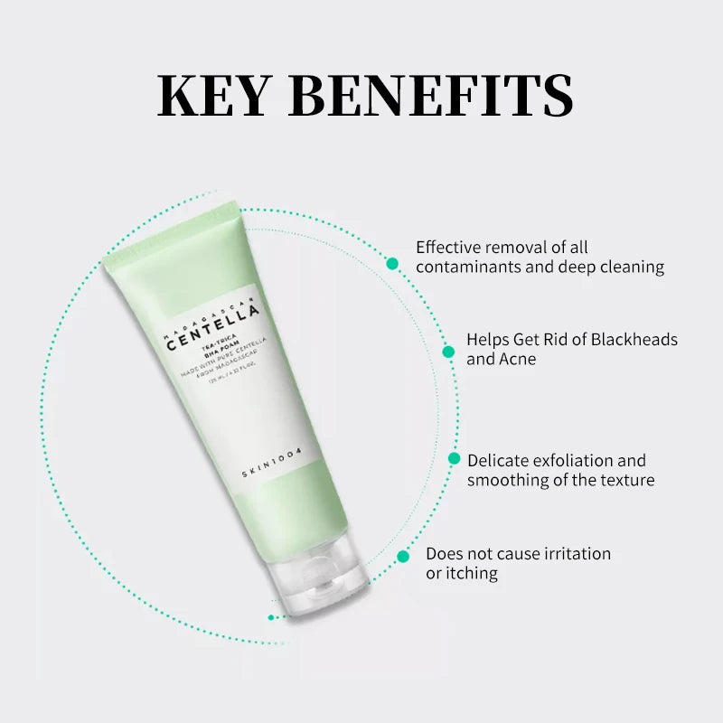 Korean Centella Tea-Trica BHA Foam Cleanser Purifying Toner Face Ampoule Serum and B5 Cream Relief Skincare Beauty Products Set
